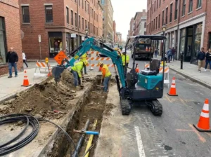 Laying-of-municipal-engineering-pipelines