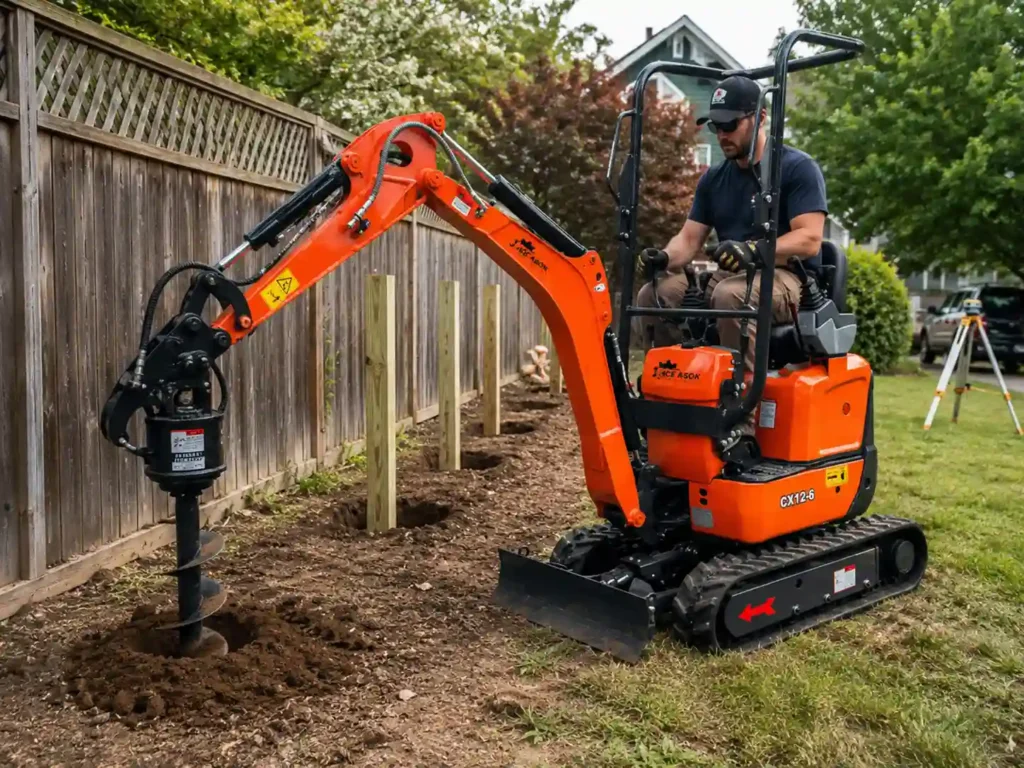 mini-excavator-with-auger-for-fence-post-installation