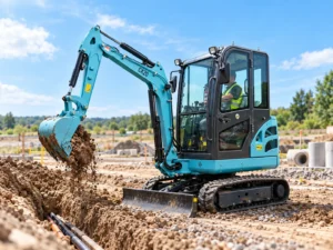 ACE CX20T 2 ton mini excavator working on a utility trenching site